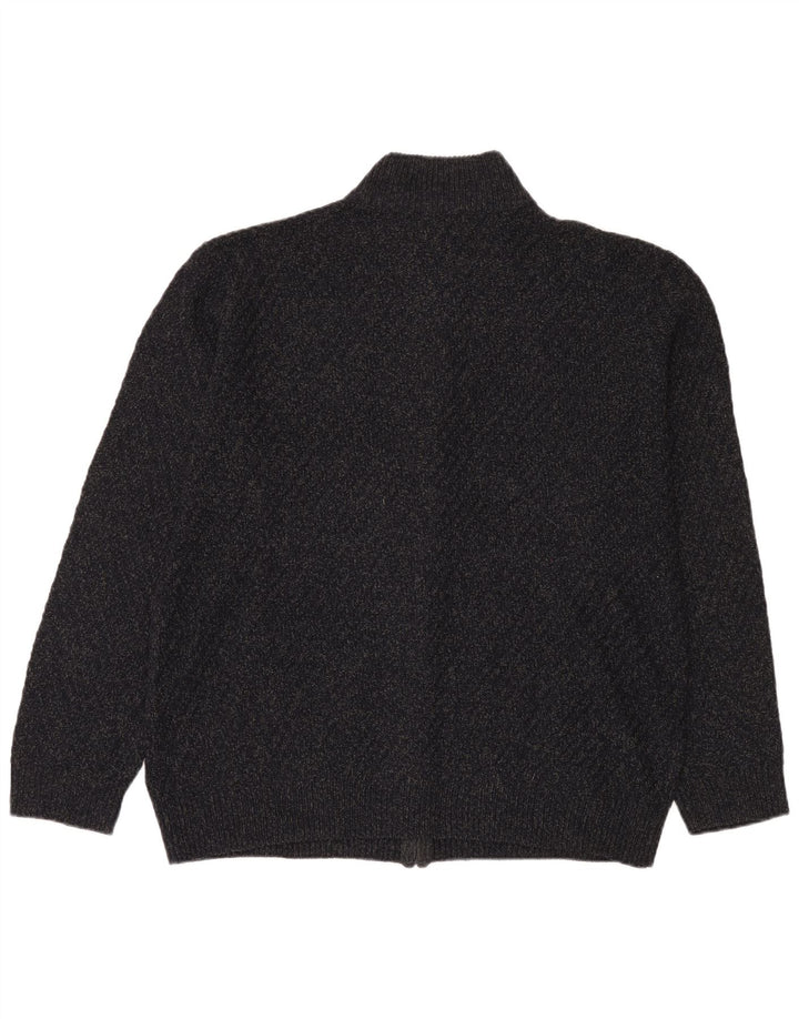 Marks & Spencer Mens Full Zip Cardigan Sweater 2XL Grey Flecked Acrylic