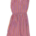 Vintage Womens Sleeveless A-Line Dress EU 40 Medium Multicoloured Striped