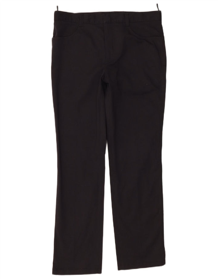 Prada Womens Straight Casual Trousers IT 46 Large W32 L29 Black Cotton