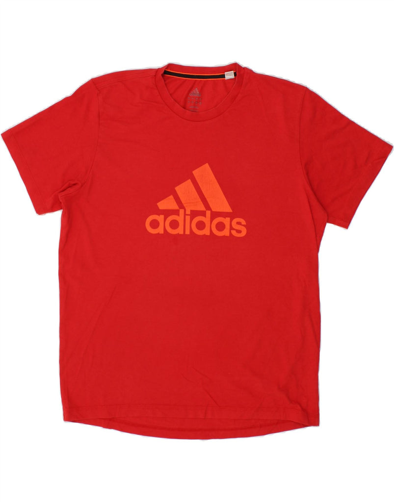 ADIDAS Mens Graphic T-Shirt Top Large Red Cotton | Vintage Adidas | Thrift | Second-Hand Adidas | Used Clothing | Messina Hembry 