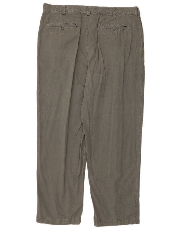 Eddie Bauer Mens Pegged Chino Trousers W38 L30 Grey Cotton