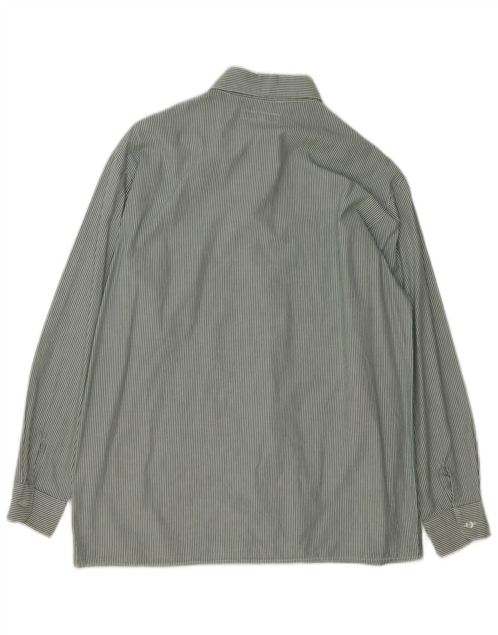 GIORGIO ARMANI Boys Shirt 11-12 Years Green Pinstripe Cotton