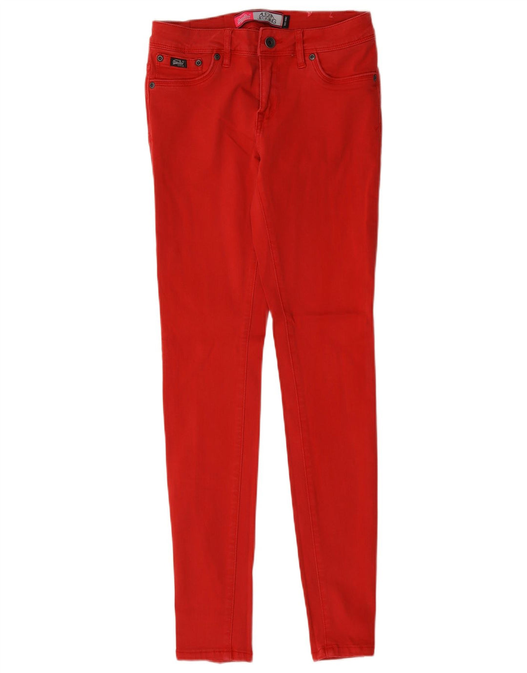 Superdry Womens Alexa Jegging Jeans W28 L32 Red Cotton