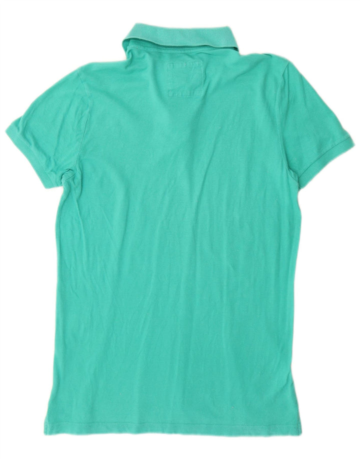 Hollister Mens Polo Shirt Small Turquoise