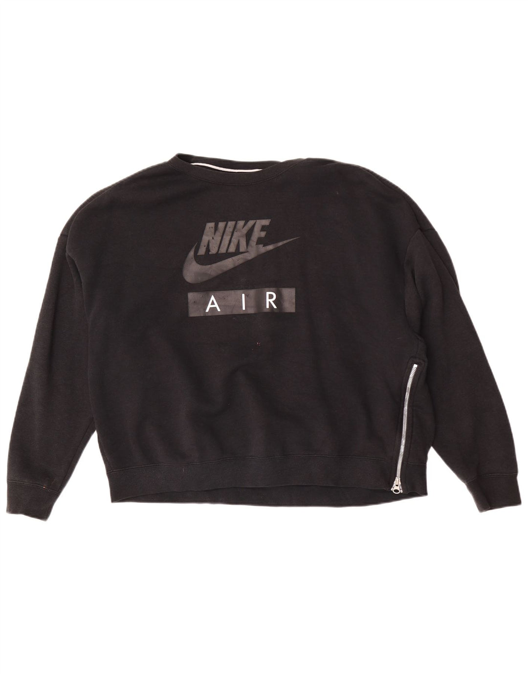 Nike Womens Air Graphic Oversized Sweatshirt Jumper UK 16 Large Black