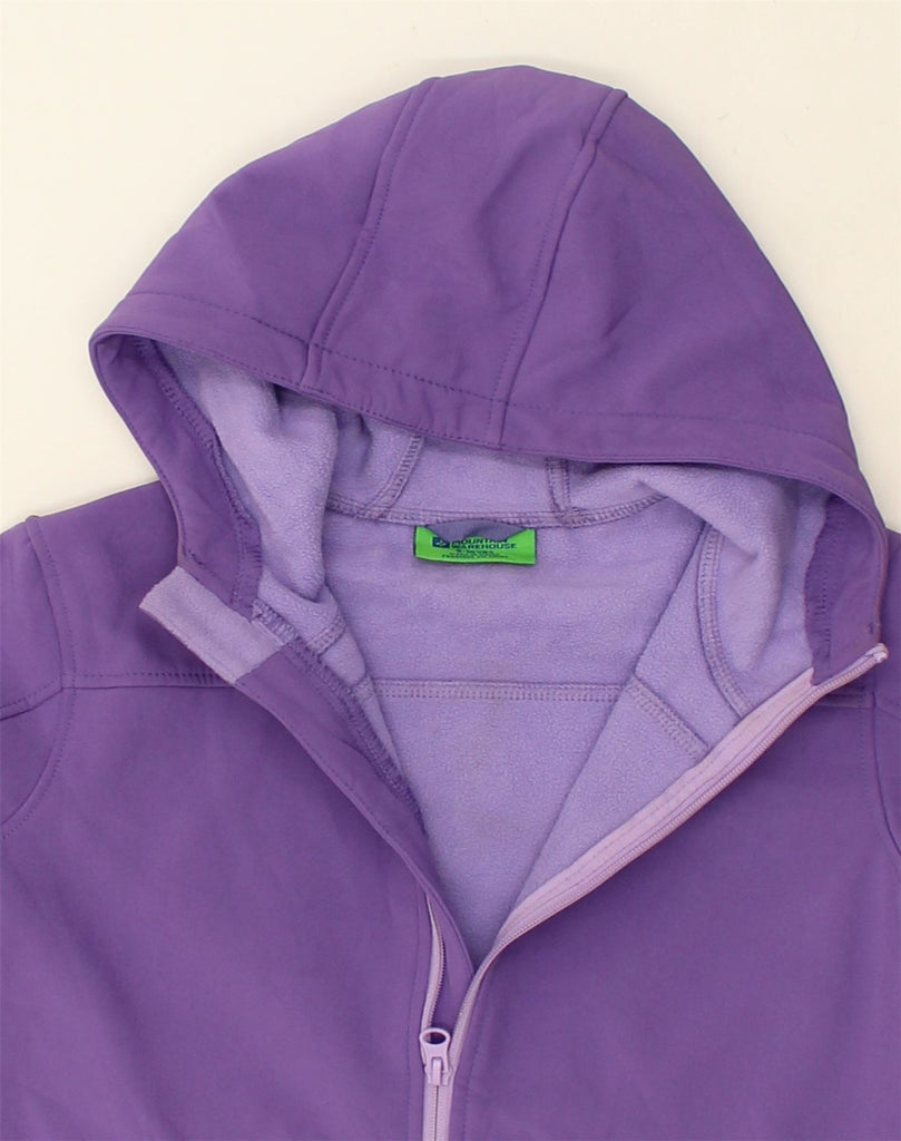 MOUNTAIN WAREHOUSE Girls Zip Hoodie Sweater 9-10 Years Purple Polyester | Vintage Mountain Warehouse | Thrift | Second-Hand Mountain Warehouse | Used Clothing | Messina Hembry 