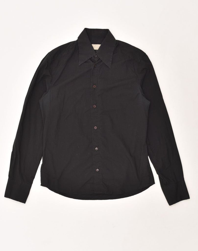 JACK & JONES Mens Shirt Small Black Cotton | Vintage Jack & Jones | Thrift | Second-Hand Jack & Jones | Used Clothing | Messina Hembry 