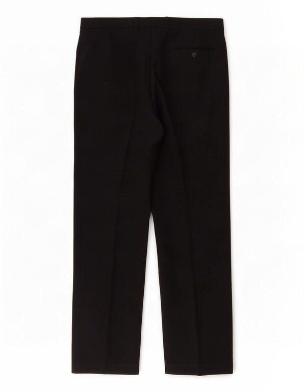 Marks & Spencer Mens Straight Regular Fit Suit Trousers W36 L31 Navy Blue