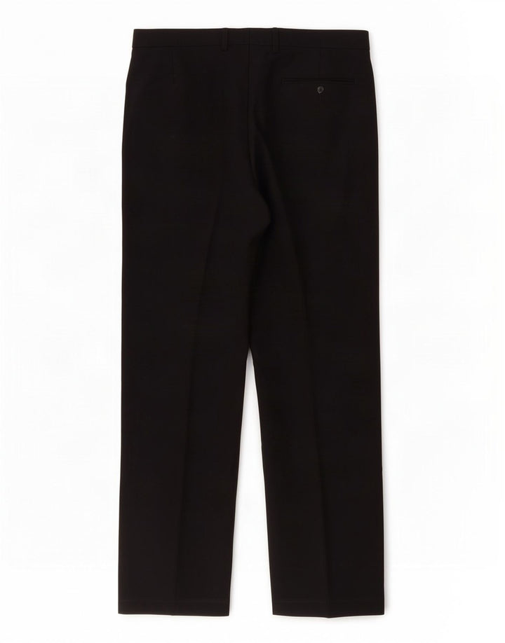 Marks & Spencer Mens Straight Regular Fit Suit Trousers W36 L31 Navy Blue