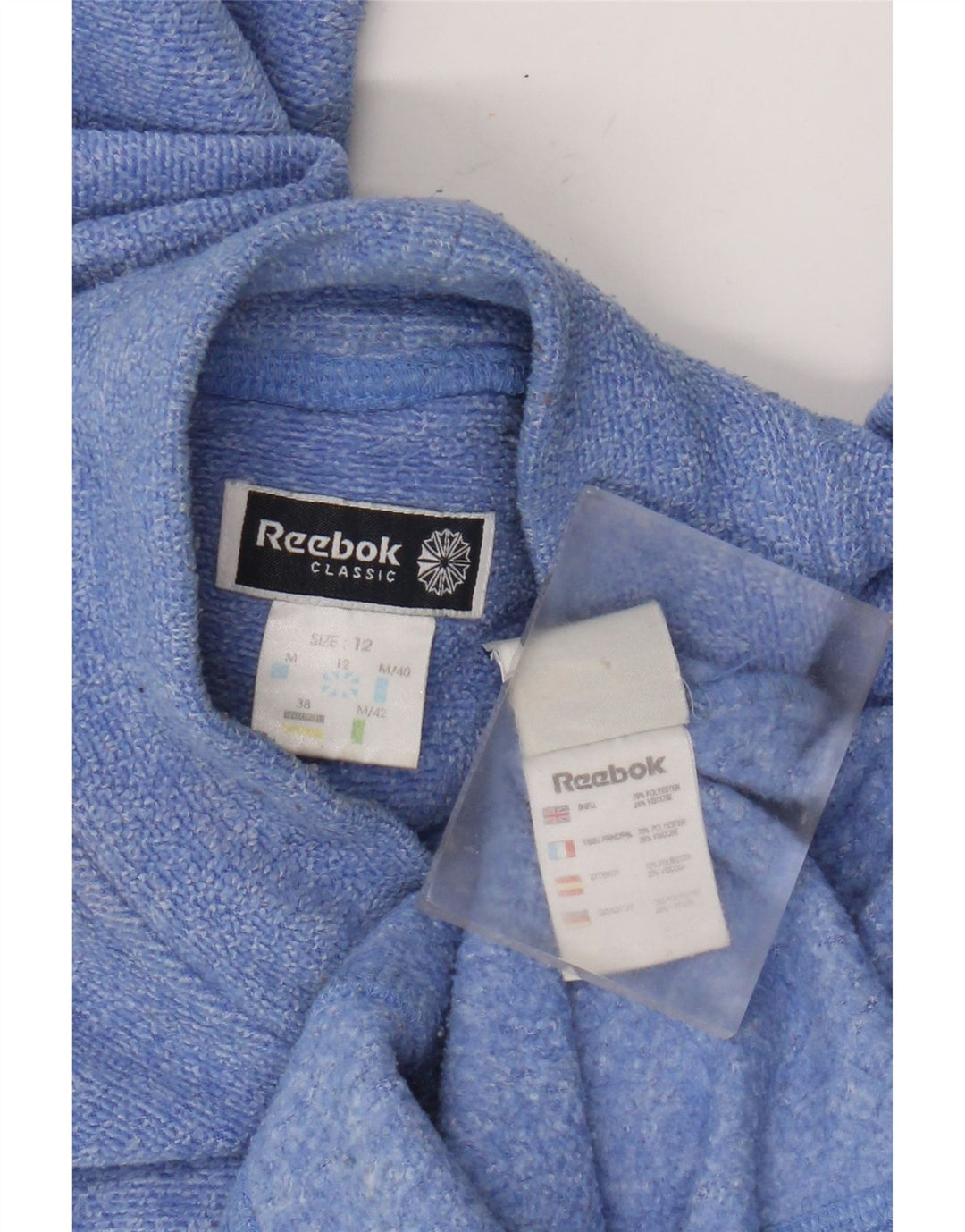 Reebok Womens Sweatshirt Jumper UK 12 Medium Blue Polyester