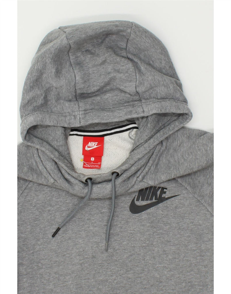 NIKE Mens Graphic Hoodie Jumper Small Grey Cotton | Vintage Nike | Thrift | Second-Hand Nike | Used Clothing | Messina Hembry 