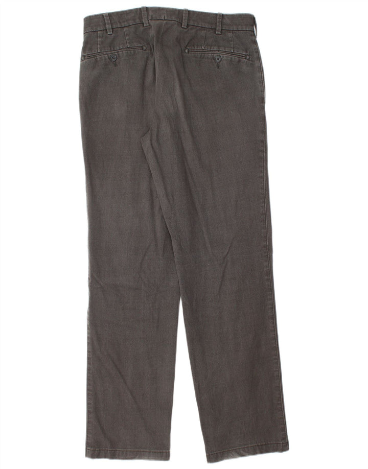 Bugatti Mens Straight Suit Trousers IT 46 Small W32 L30 Grey Check Cotton