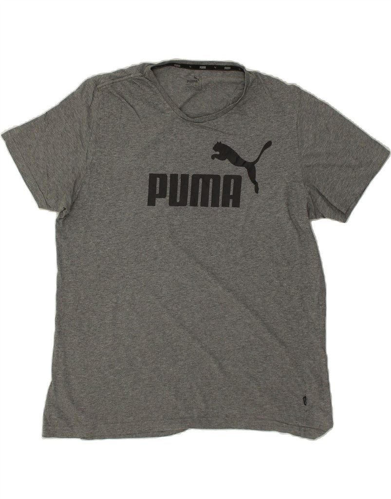 PUMA Mens Graphic T-Shirt Top 2XL Grey Cotton | Vintage Puma | Thrift | Second-Hand Puma | Used Clothing | Messina Hembry 