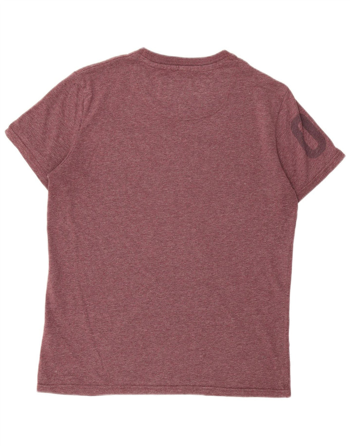Superdry Mens Graphic T-Shirt Top XL Maroon Cotton