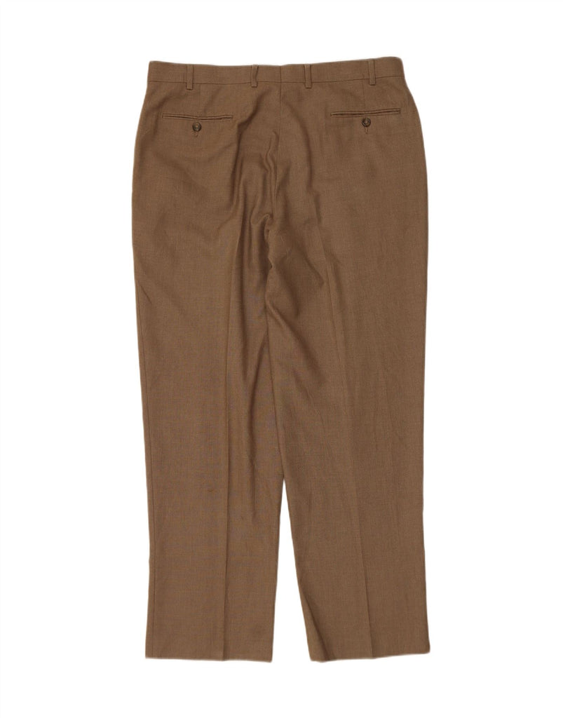 IZOD Mens Straight Suit Trousers W38 L32 Beige Polyester Vintage Izod and Second-Hand Izod from Messina Hembry 