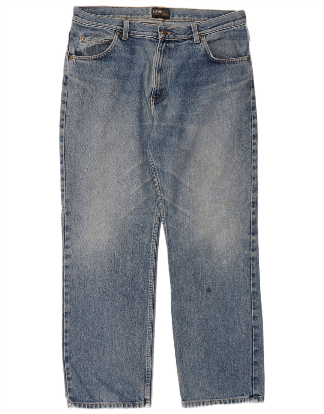 LEE Mens Brooklyn Straight Jeans W36 L30 Blue Cotton