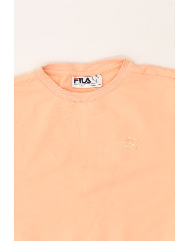 FILA Womens Sweatshirt Jumper UK 10 Small Orange Cotton | Vintage Fila | Thrift | Second-Hand Fila | Used Clothing | Messina Hembry 