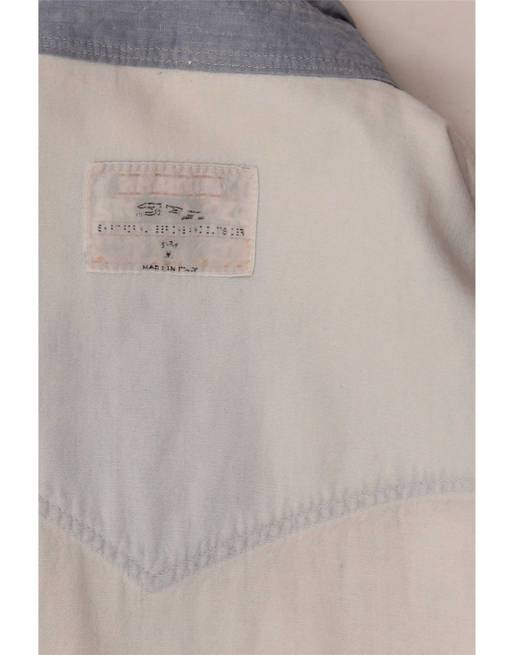 Wampum Mens Denim Shirt Medium Blue