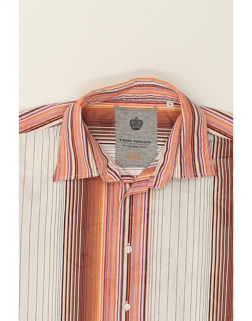 TOM TAILOR Mens Short Sleeve Shirt Medium Multicoloured Striped Cotton | Vintage Tom Tailor | Thrift | Second-Hand Tom Tailor | Used Clothing | Messina Hembry 