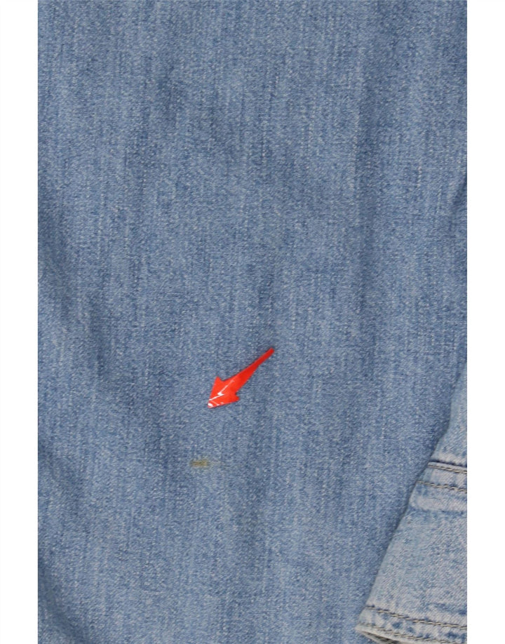 WRANGLER Mens Denim Shirt Small Blue Cotton