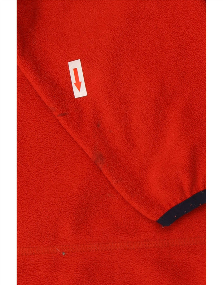 Asics Womens Zip Neck Fleece Jumper Medium Red Polyester