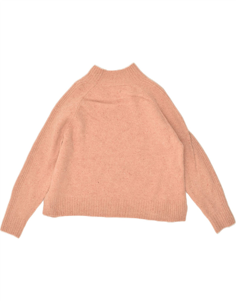 WHISTLES Womens Crop Turtle Neck Jumper Sweater UK 14 Medium Pink Flecked | Vintage Whistles | Thrift | Second-Hand Whistles | Used Clothing | Messina Hembry 
