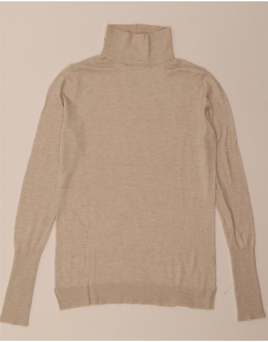 ZARA Womens Turtle Neck Jumper Sweater UK 12 Medium Beige Flecked Vintage Zara and Second-Hand Zara from Messina Hembry 