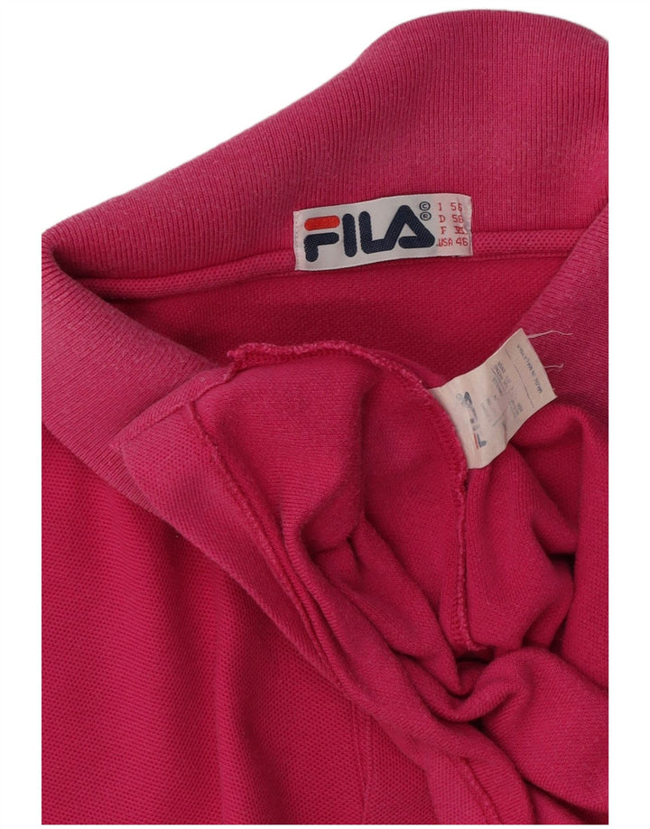 Fila Mens Polo Shirt IT 56 XL Pink Cotton
