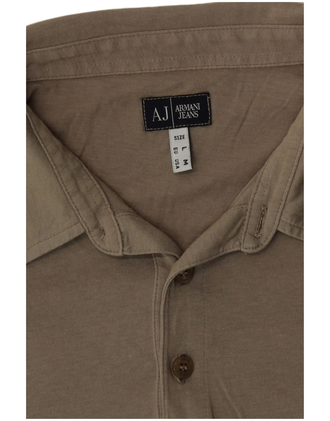 Armani Mens Polo Shirt Medium Brown
