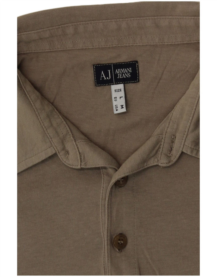 Armani Mens Polo Shirt Medium Brown