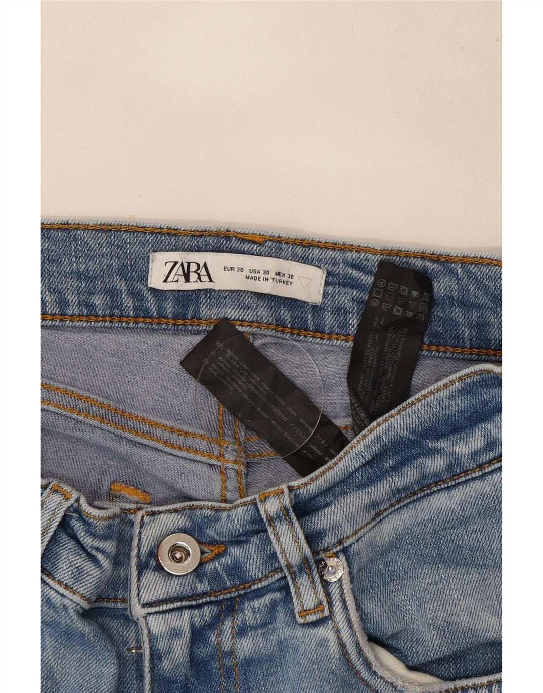 Zara Womens Slim Jeans EU 38 Small W30 L30 Blue Cotton