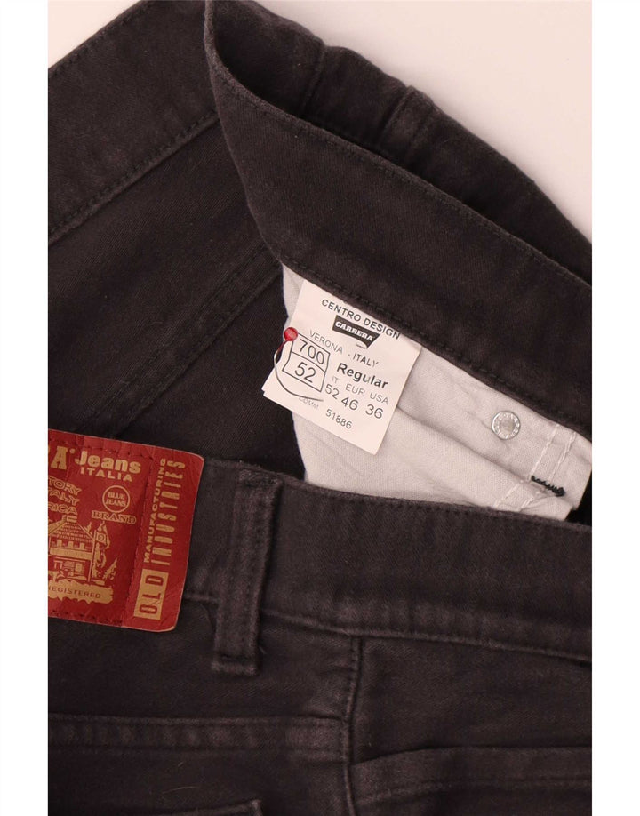 Carrera Mens 700 Regular Casual Trousers W36 L32 Grey Cotton