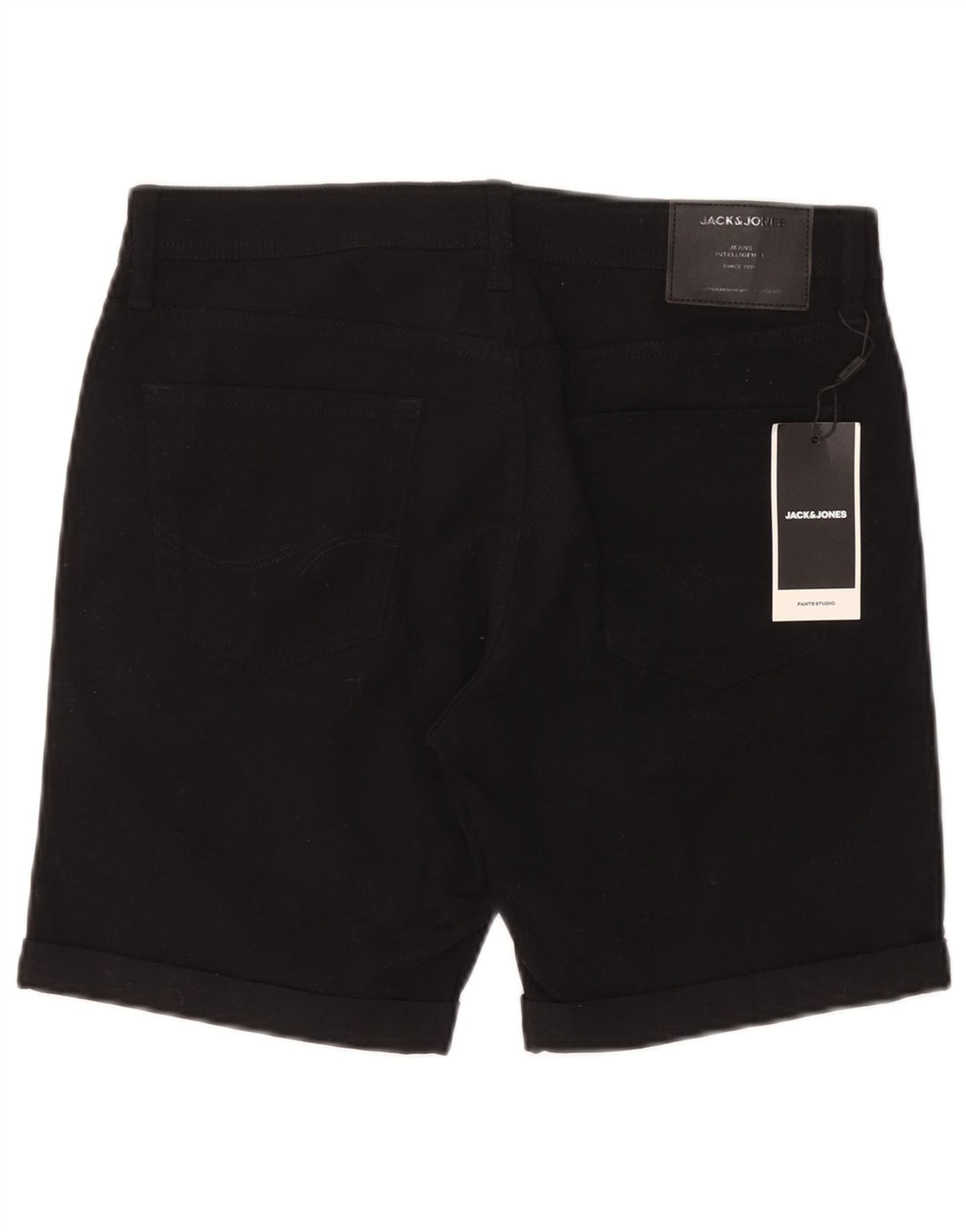 Jack & Jones Mens Regular Casual Shorts Medium W32  Black Cotton