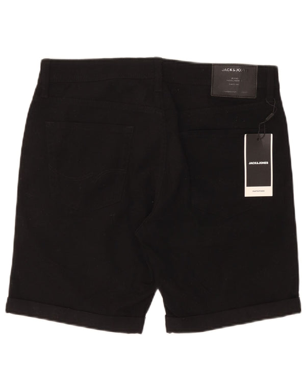 Jack & Jones Mens Regular Casual Shorts Medium W32  Black Cotton