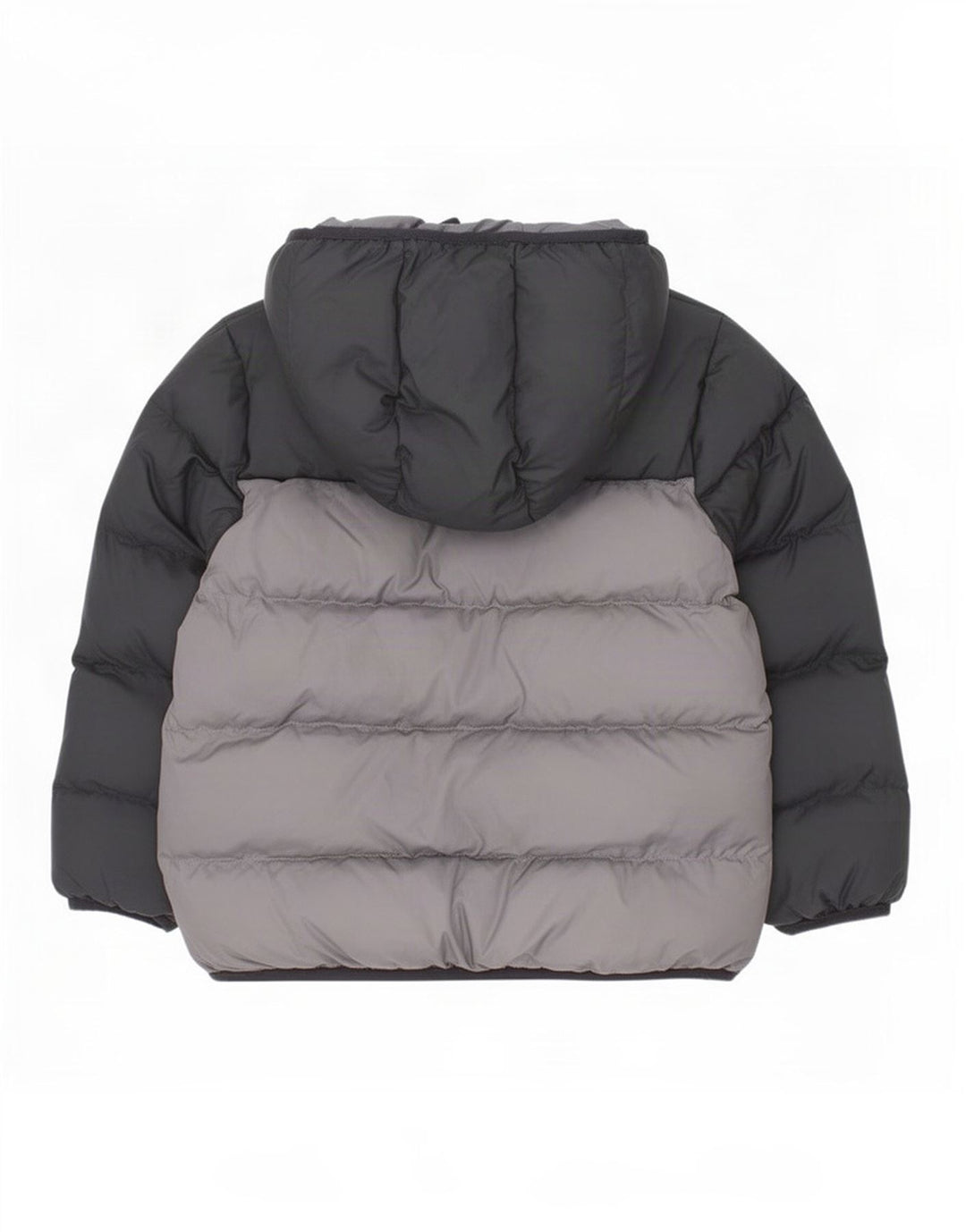 Adidas Boys Hooded Padded Jacket 6-7 Years Black Colourblock Polyester
