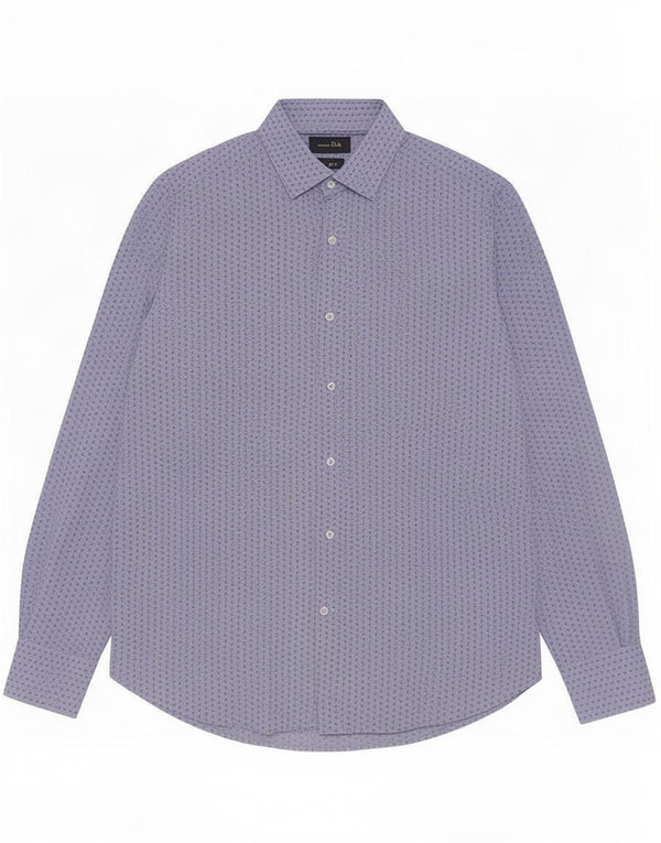 Massimo Dutti Mens Shirt Size 40 15 3/4 Medium Blue Paisley Cotton