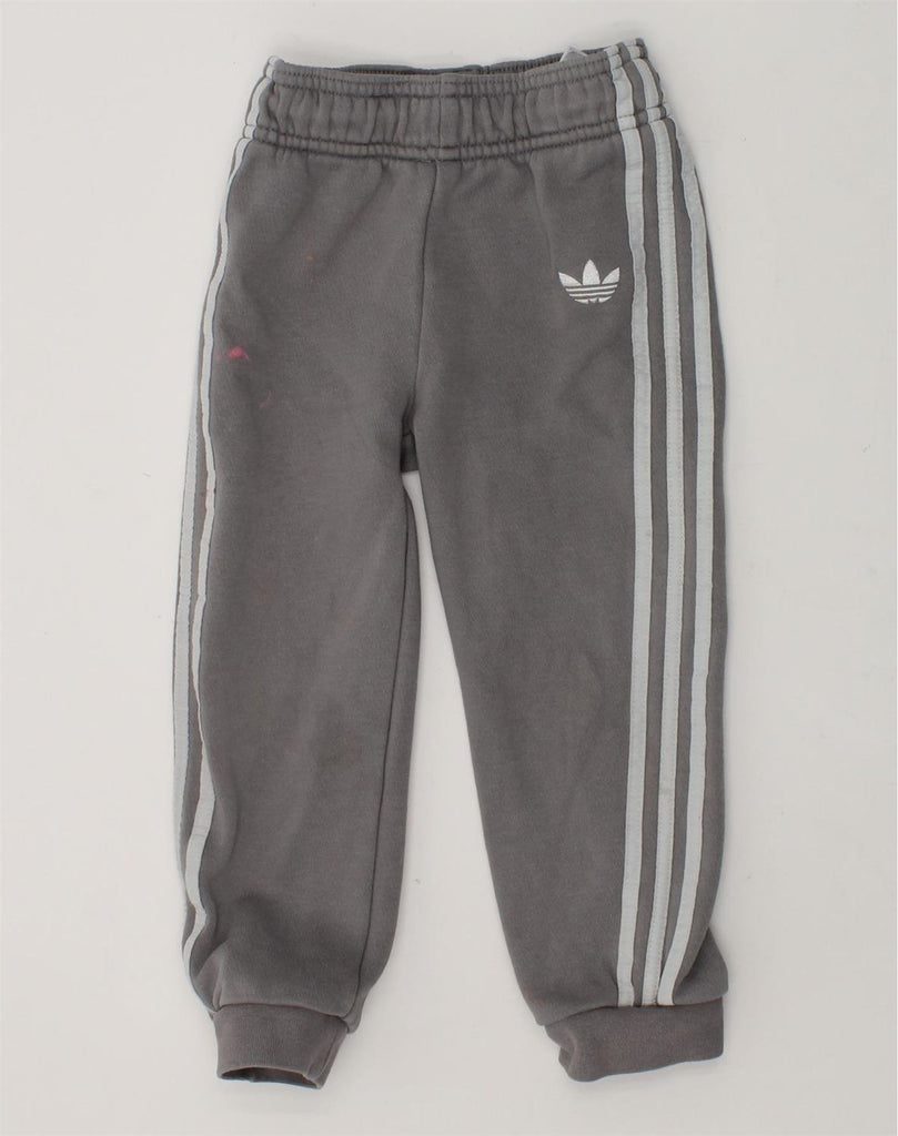 ADIDAS Baby Boys Tracksuit Trousers 18-24 Months Grey Cotton | Vintage Adidas | Thrift | Second-Hand Adidas | Used Clothing | Messina Hembry 