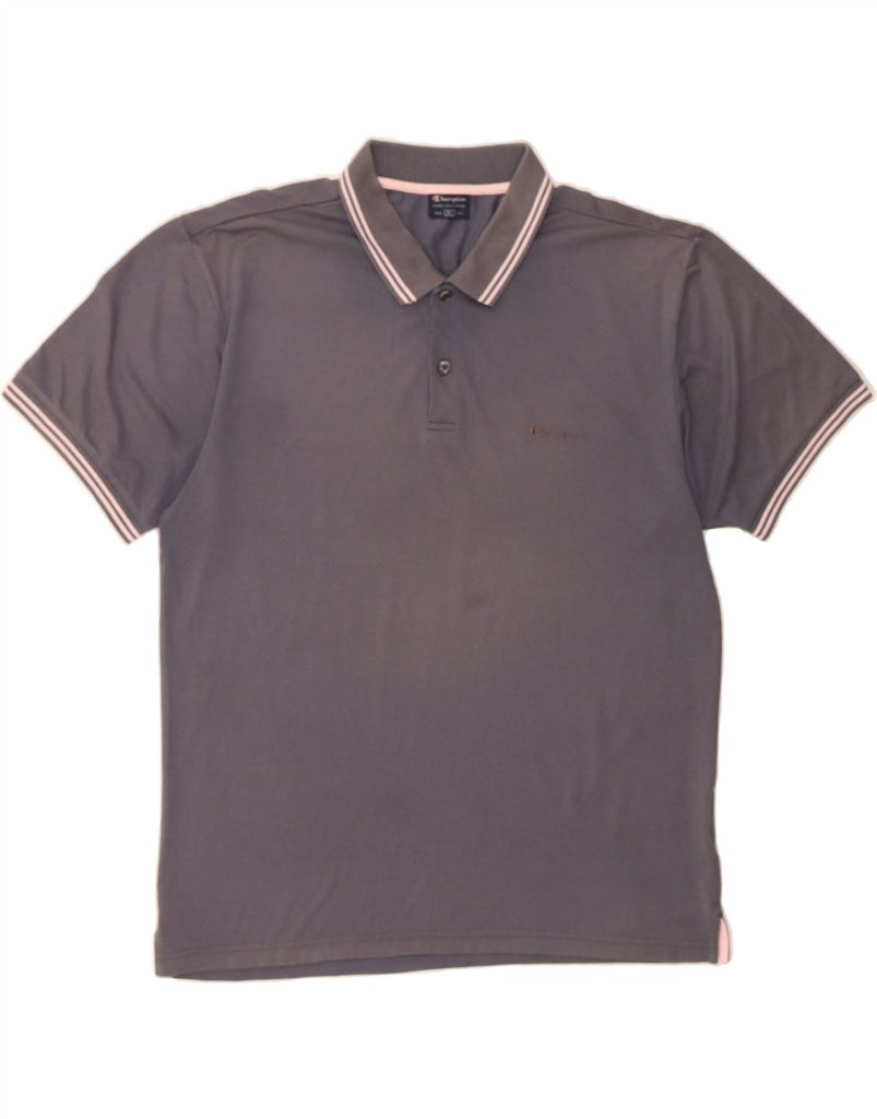 CHAMPION Mens Polo Shirt XL Grey Cotton Vintage Champion and Second-Hand Champion from Messina Hembry 