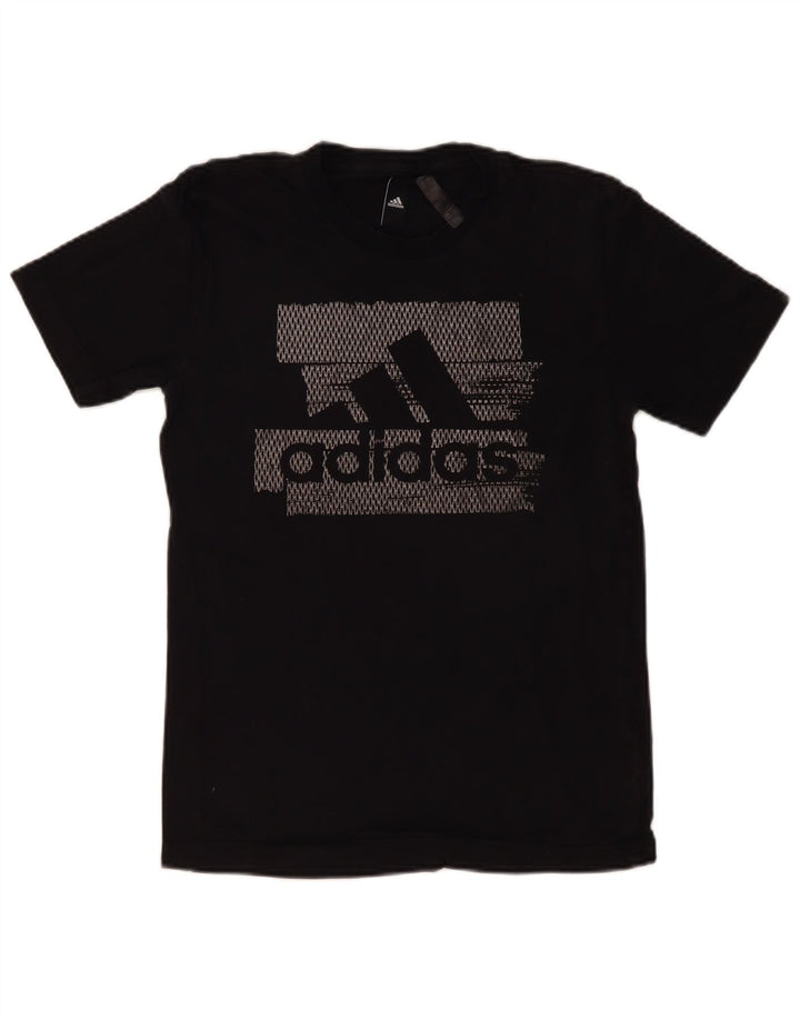 ADIDAS Mens Graphic T-Shirt Top Small Black Cotton