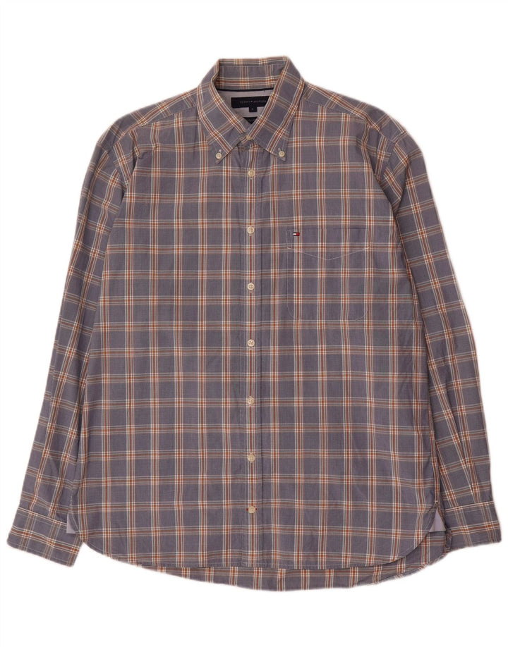 Tommy Hilfiger Mens Shirt Large Blue Cotton