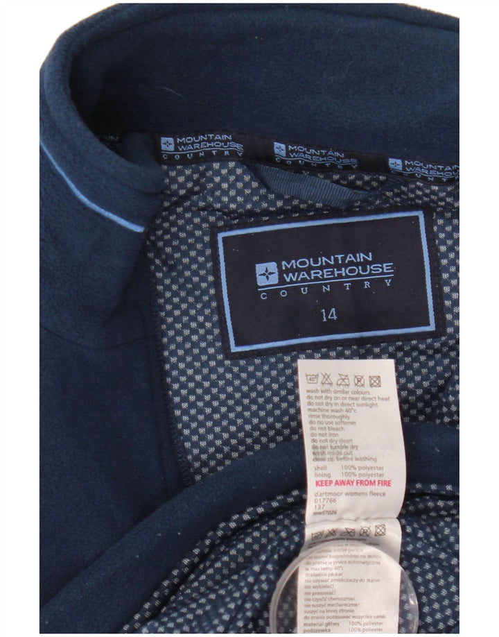 Mountain Warehouse Womens Fleece Jacket UK 14 Large Navy Blue Polyester