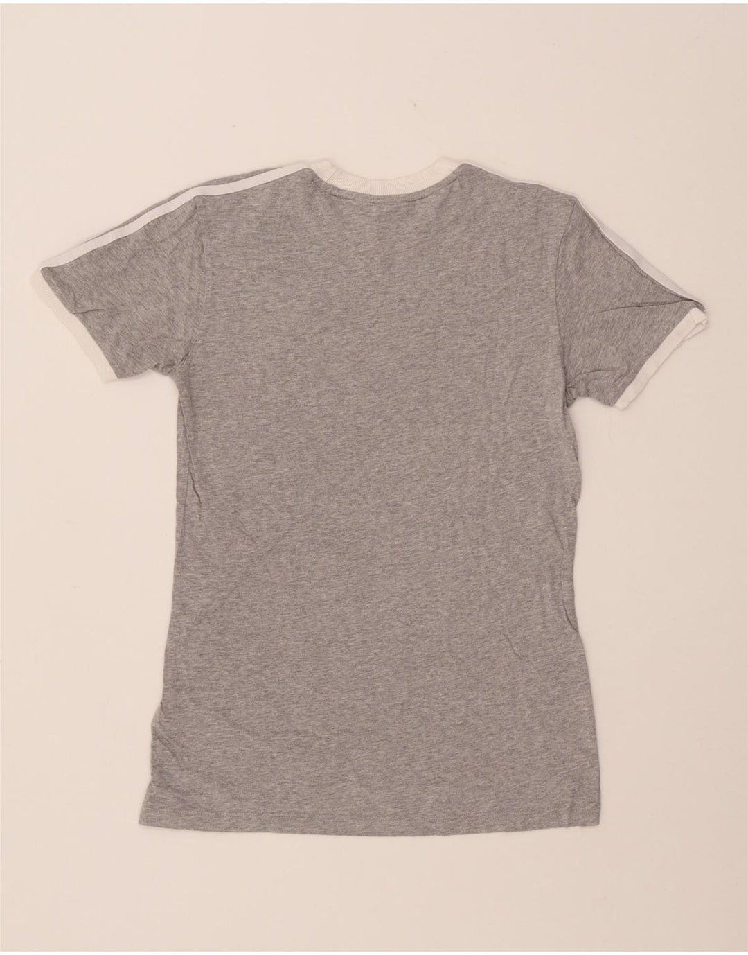 ADIDAS Womens T-Shirt Top UK 8 Small Grey Flecked Cotton