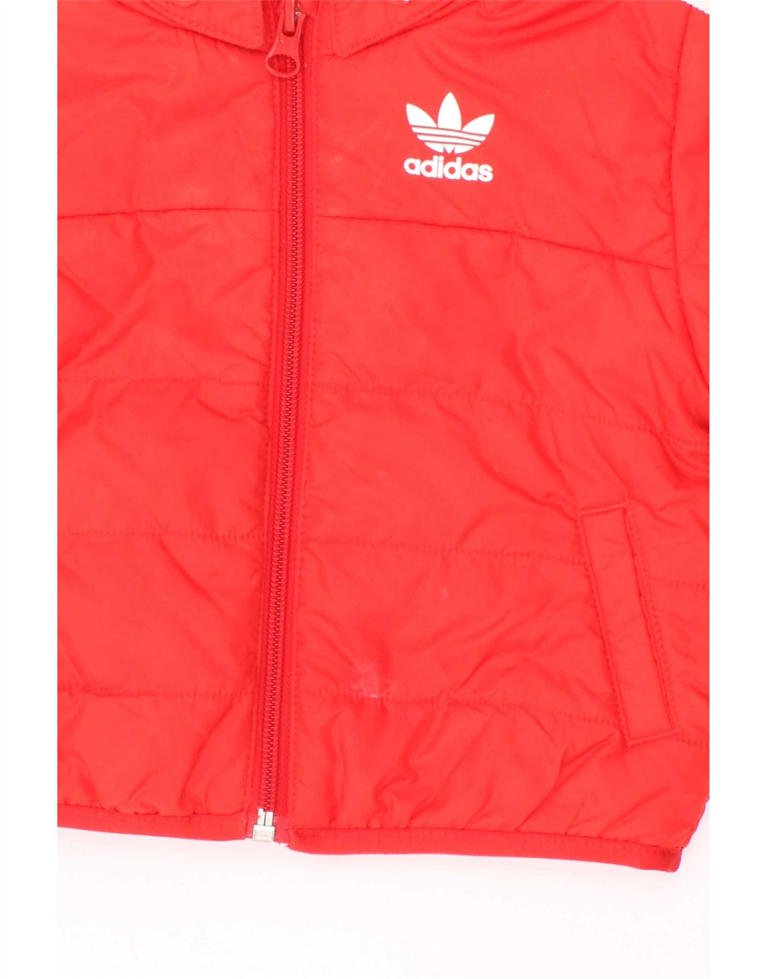 Adidas Baby Boys Hooded Padded Jacket 3-6 Months Red Polyester