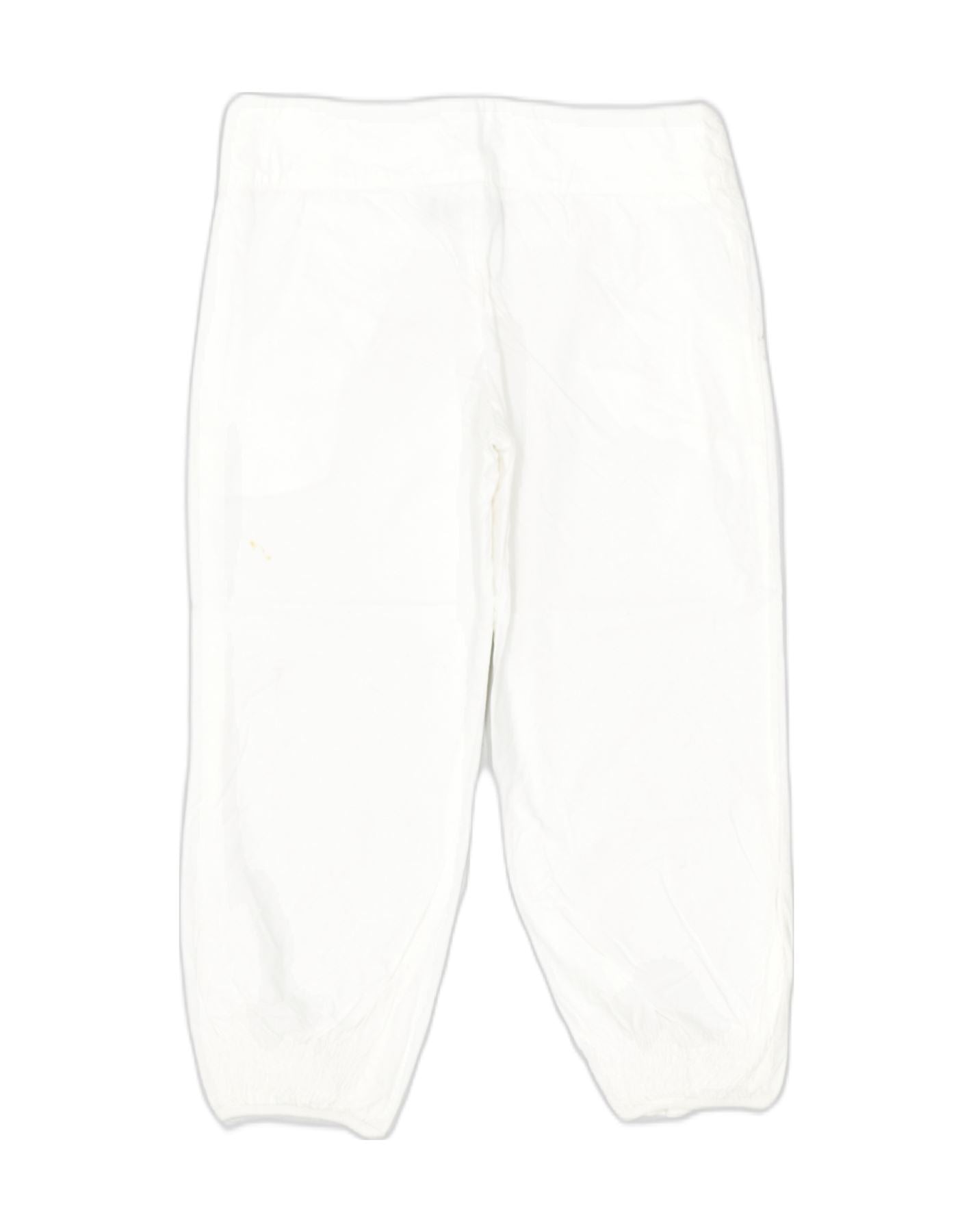 White Bengaline Cropped Trousers