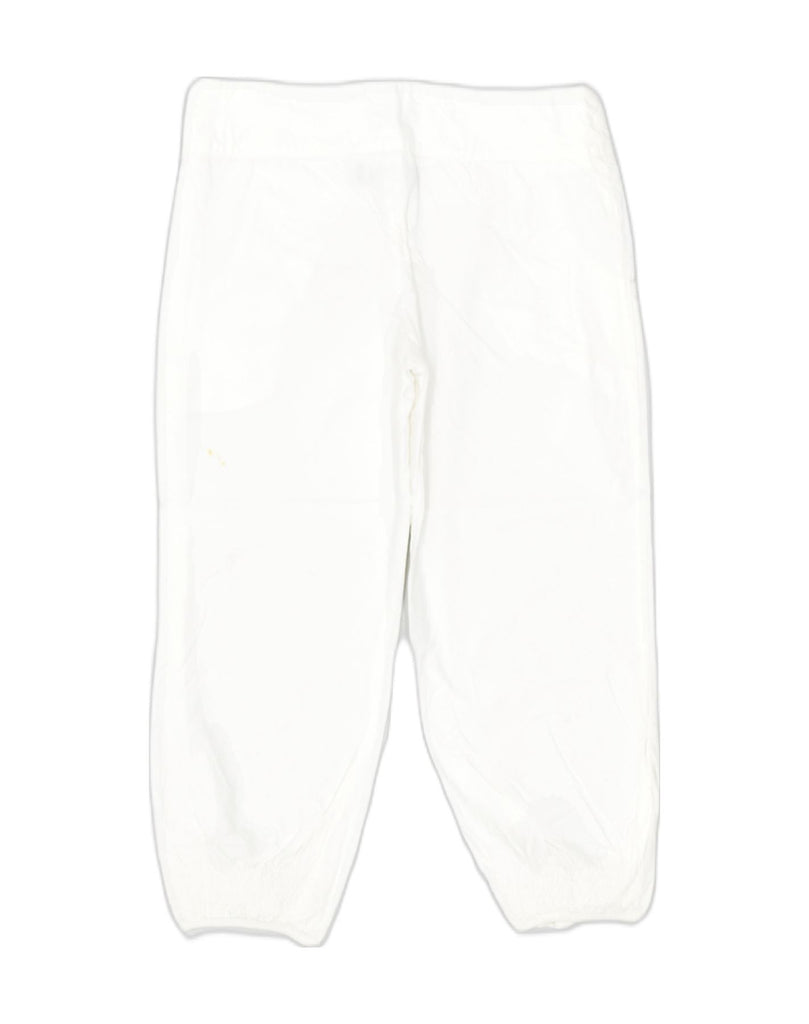 PATRIZIA PEPE Girls Capri Trousers 12-13 Years XL W26 L19 White Cotton | Vintage Patrizia Pepe | Thrift | Second-Hand Patrizia Pepe | Used Clothing | Messina Hembry 