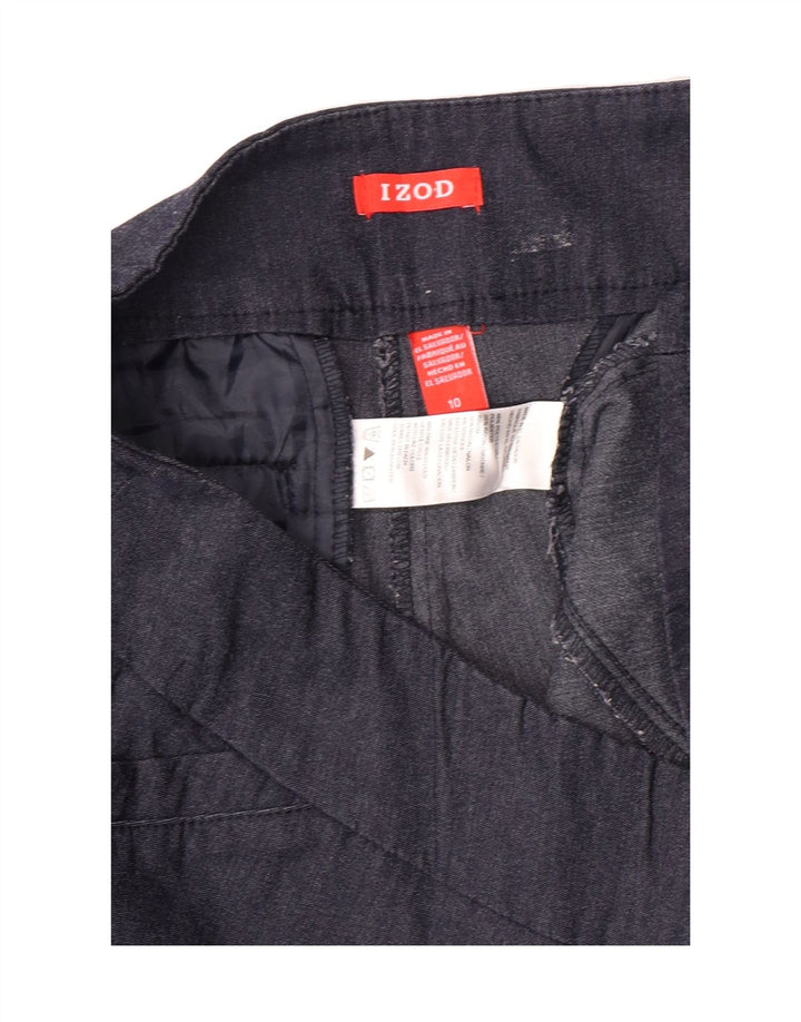 IZOD Womens Casual Shorts US 10 Large W32  Navy Blue Polyester Vintage Izod and Second-Hand Izod from Messina Hembry 