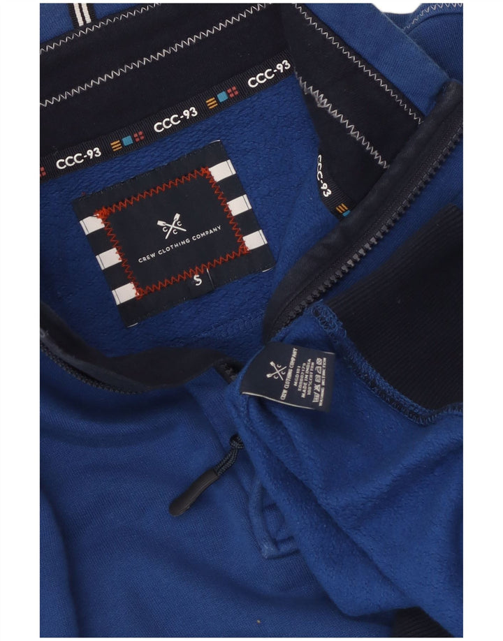 Crew Clothing Mens Graphic Sweatshirt Jumper Small Blue Colourblock