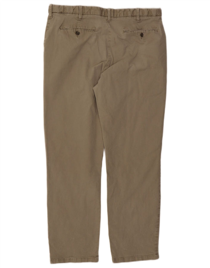 Marks & Spencer Mens Straight Regular Chino Trousers W38 L29 Beige Cotton