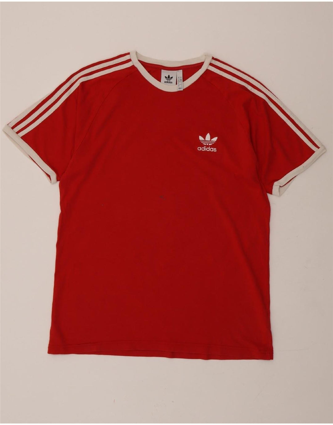 ADIDAS Mens T-Shirt Top Large Red Cotton