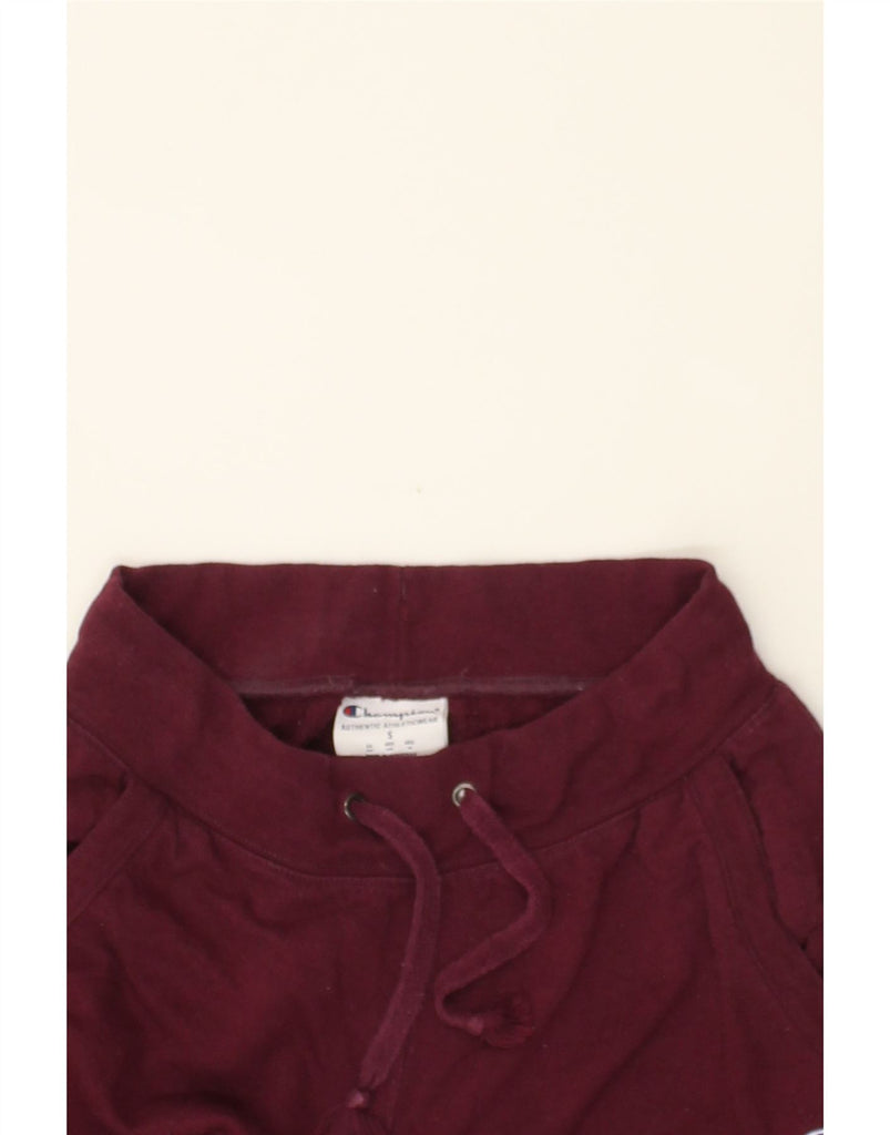 CHAMPION Womens Tracksuit Trousers Joggers UK 8 Small Burgundy Cotton | Vintage Champion | Thrift | Second-Hand Champion | Used Clothing | Messina Hembry 